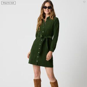 NWT J.Crew Factory Long-sleeve corduroy shirt-dress